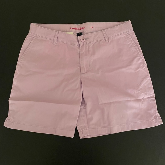 NWT Lands End Lavender Girls Mini Bermuda Short 14 - Picture 1 of 6